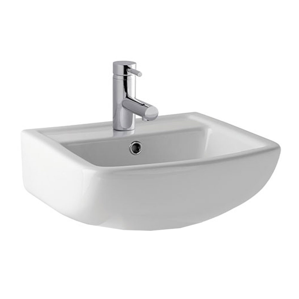 Eastbrook Andelle Wall Hung Basin 430mm Wide-1 Tap Hole