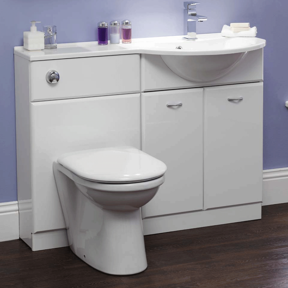 Eastbrook Oslo Combination Unit with Semi-Recessed Basin 600mm Wide ...