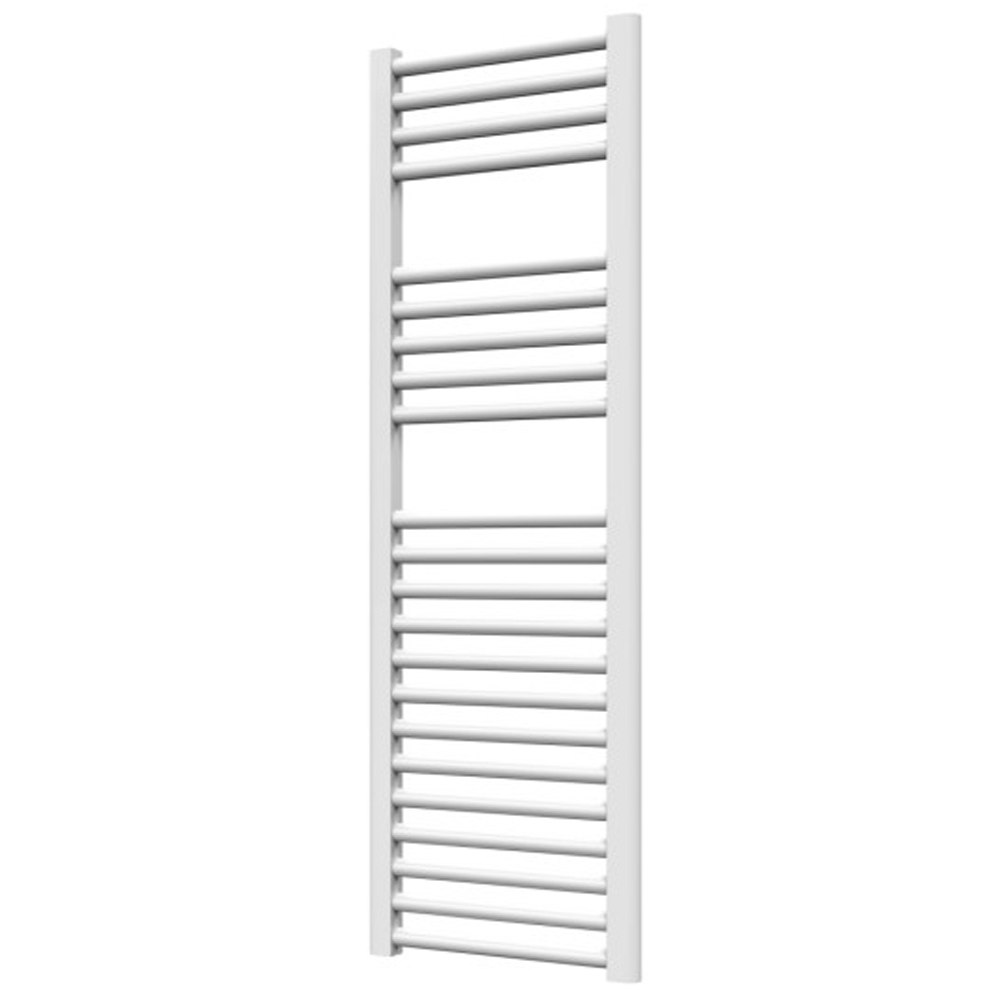 Vogue Focus Straight Heated Towel Rail 1200mm Hx400mm W-White